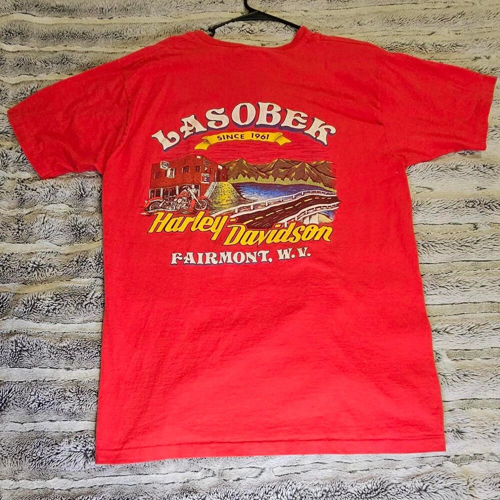 Harley-davidson Men's Red T-shirt